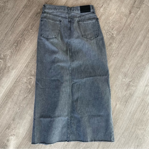 Denim Forum The ‘90s Vintage Maxi Jean Skirt in Black Eyeliner - Picture 2 of 6